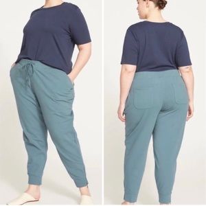 Universal Standard Heather joggers w/zip detail goblin blue size s 14-16